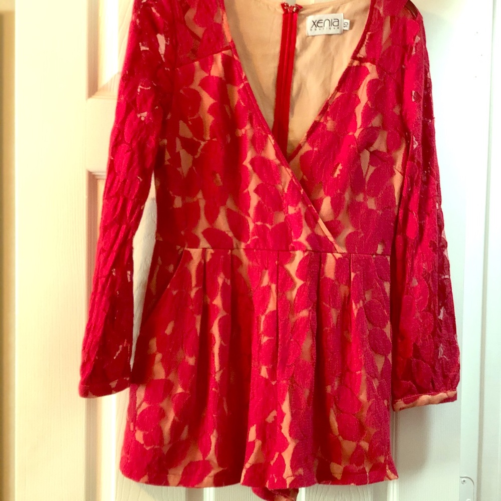 Xenia Boutique size 10 lace romper